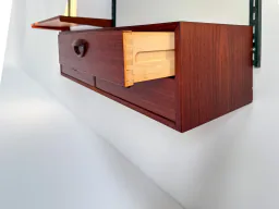 Mid-Century Danish Teak Wall Unit by Kai Kristiansen, 1960s