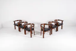 Set of 6 Dining Chairs by Lars Gangsø, Denmark, 1970s