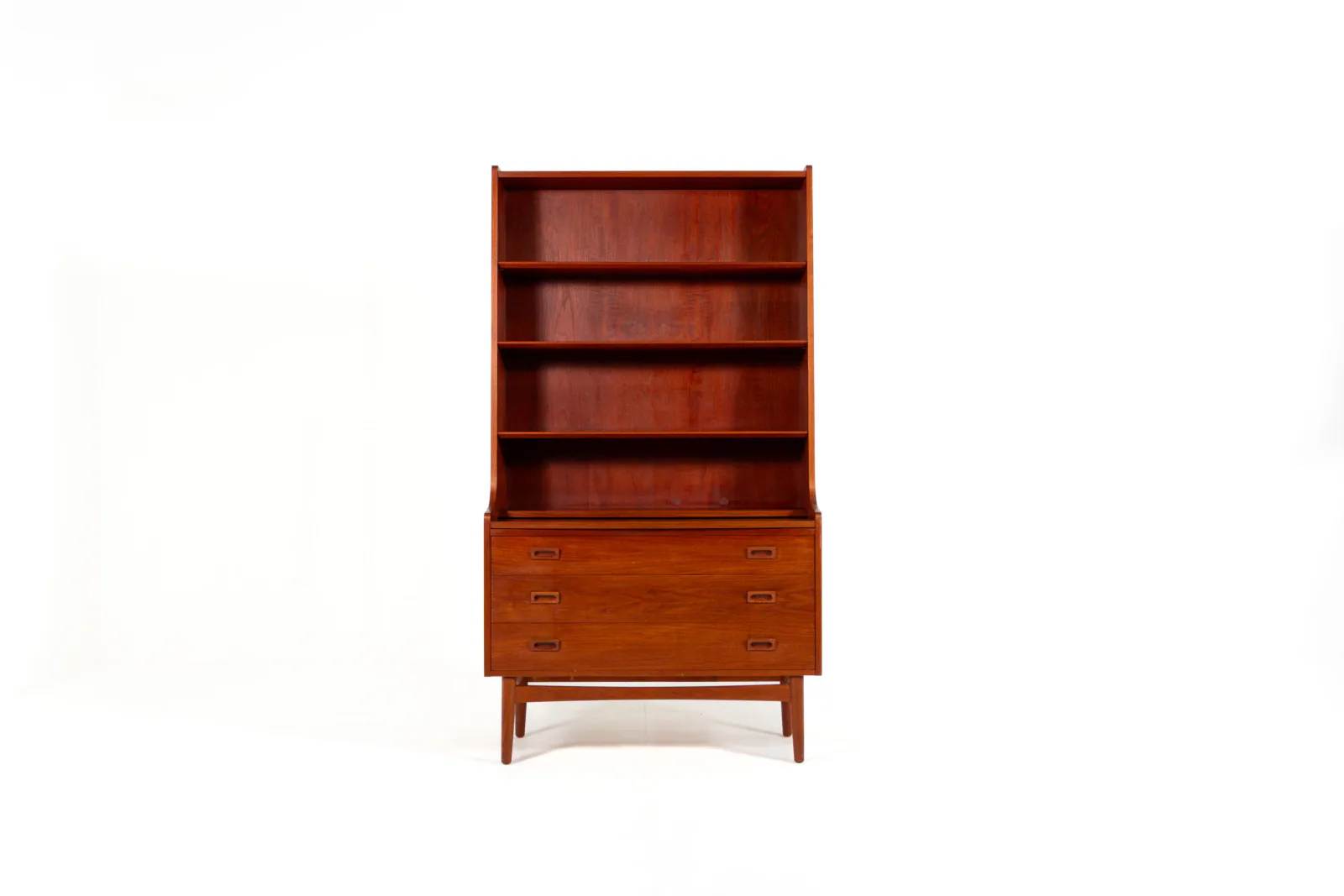 Danish Mid-Century Teak Bookcase Secretary by Johannes Sorth, 1966