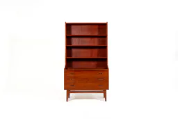 Danish Mid-Century Teak Bookcase Secretary by Johannes Sorth, 1966