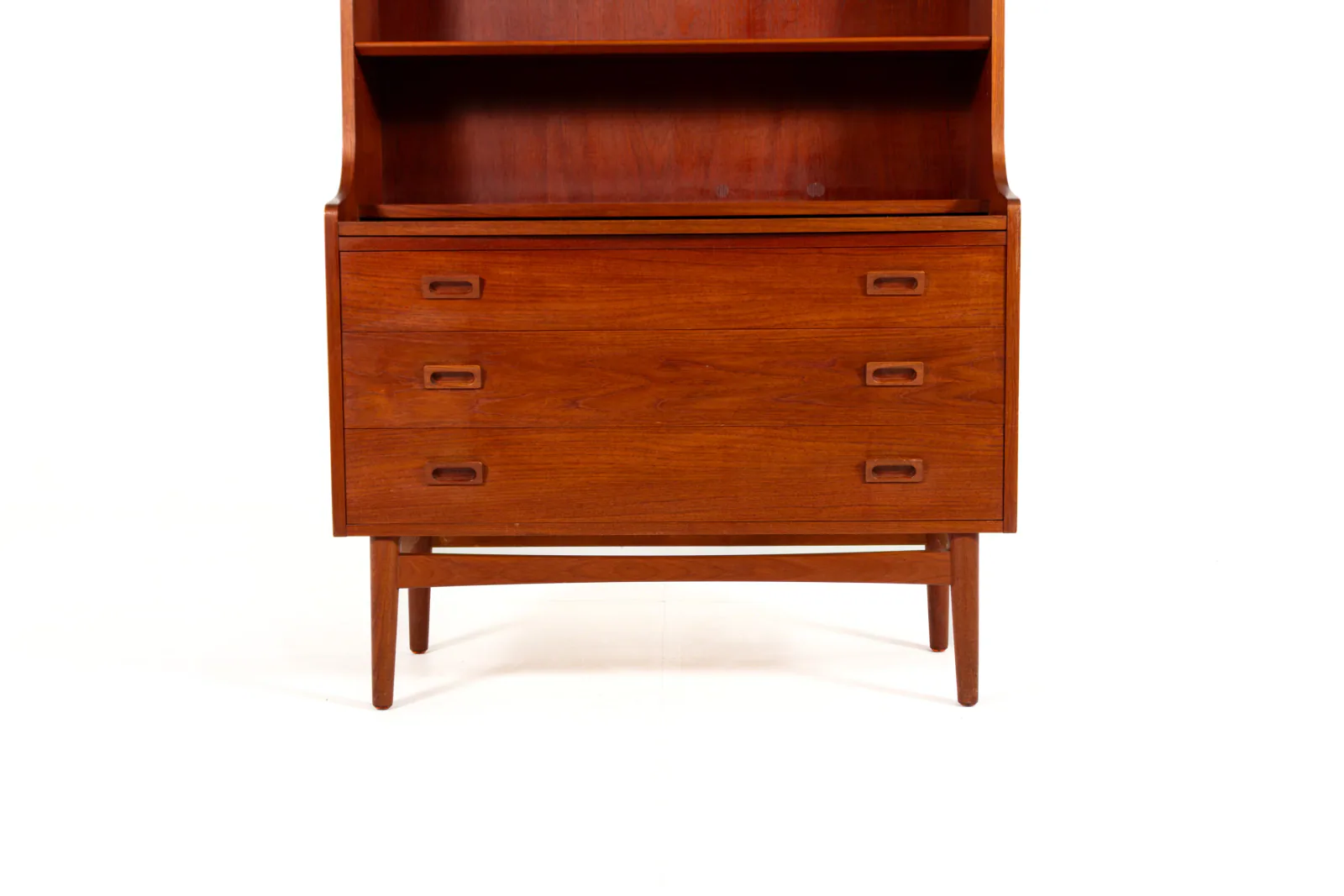 Danish Mid-Century Teak Bookcase Secretary by Johannes Sorth, 1966
