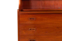 Danish Mid-Century Teak Bookcase Secretary by Johannes Sorth, 1966