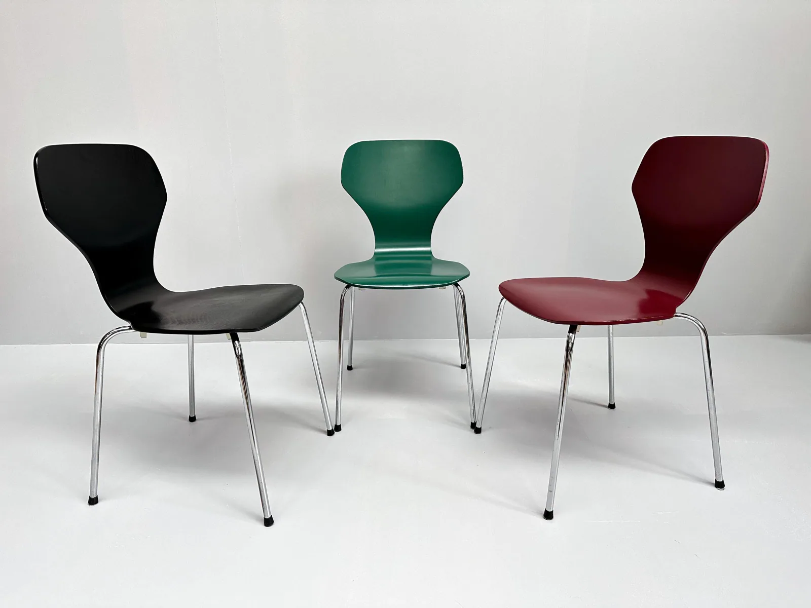 Set of 3 Phoenix Danish Modern Chairs, Denmark, 1990s