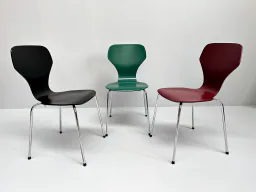 Set of 3 Phoenix Danish Modern Chairs, Denmark, 1990s