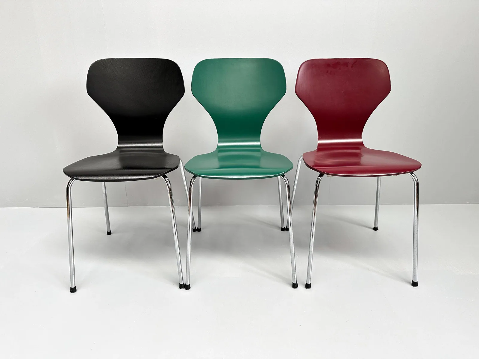 Set of 3 Phoenix Danish Modern Chairs, Denmark, 1990s