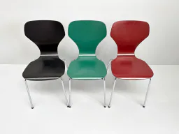 Set of 3 Phoenix Danish Modern Chairs, Denmark, 1990s