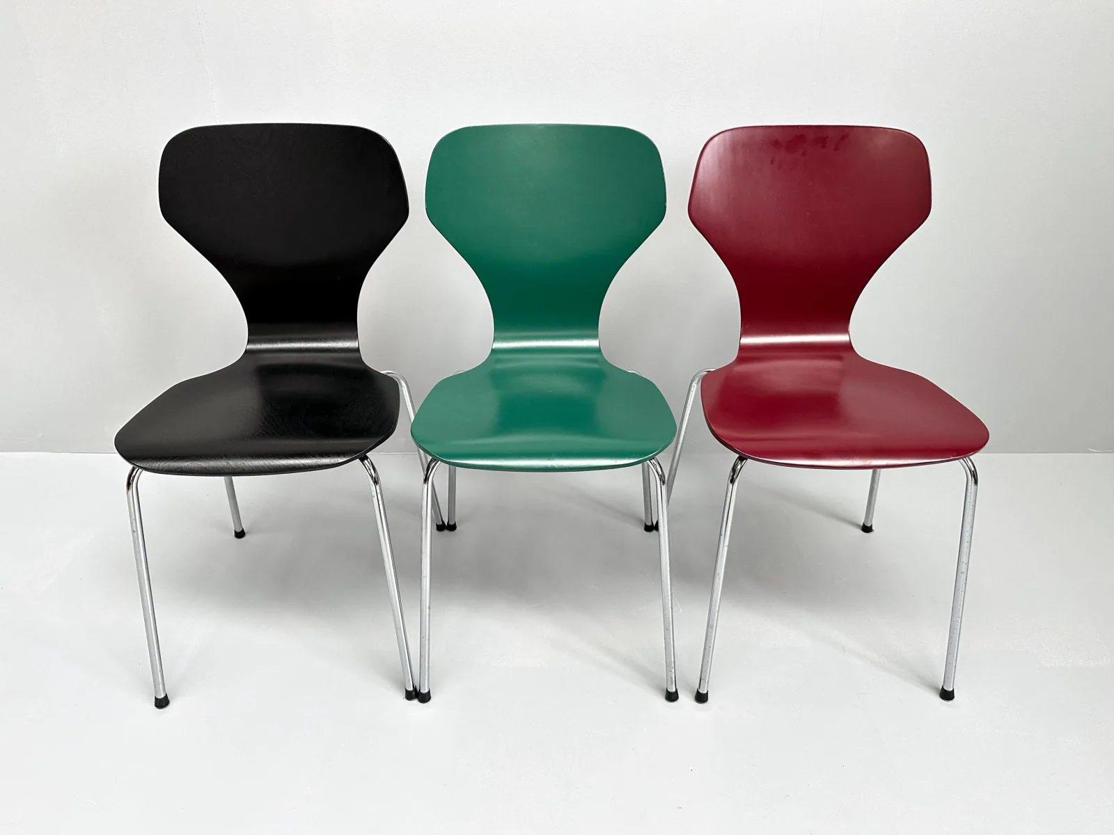 Set of 3 Phoenix Danish Modern Chairs, Denmark, 1990s