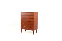 Danish Mid-Century Teak Tallboy by Si-Bomi Møbler, 1960s