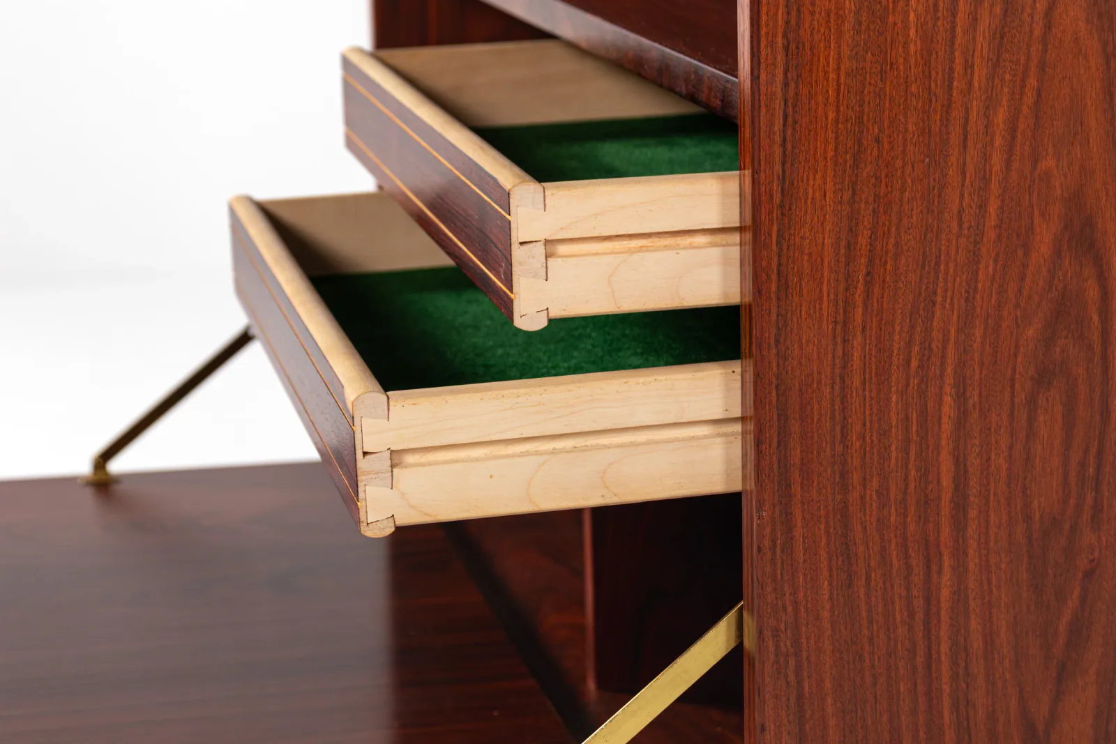 Mid-Century Danish Rosewood Bookcase with Drop-Down Bar Cabinet, 1960s