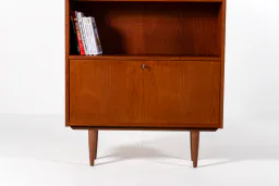 Mid-Century Danish Teak Bookcase with Drop-Down Cabinet by Sejling Skabe, 1960s