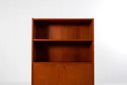 Mid-Century Danish Teak Bookcase with Drop-Down Cabinet by Sejling Skabe, 1960s