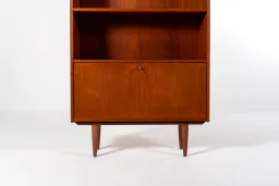 Mid-Century Danish Teak Bookcase with Drop-Down Cabinet by Sejling Skabe, 1960s