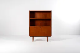 Mid-Century Danish Teak Bookcase with Drop-Down Cabinet by Sejling Skabe, 1960s