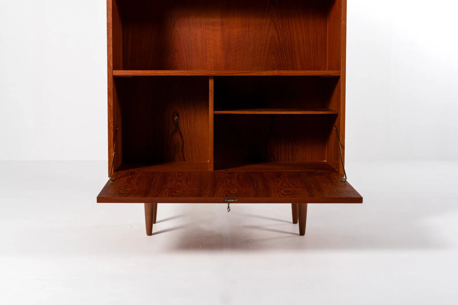 Mid-Century Danish Teak Bookcase with Drop-Down Cabinet by Sejling Skabe, 1960s
