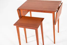 Vintage Scandinavian Nesting Table Set with Extendable Design, Denmark, 1960s
