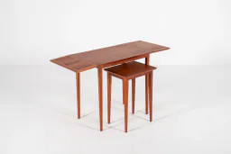 Vintage Scandinavian Nesting Table Set with Extendable Design, Denmark, 1960s
