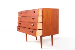 Kai Kristiansen Mid-Century Danish Teak Four-Drawer Chest, 1960s