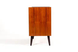 1960s Danish Rosewood LP Record Cabinet with Drawer