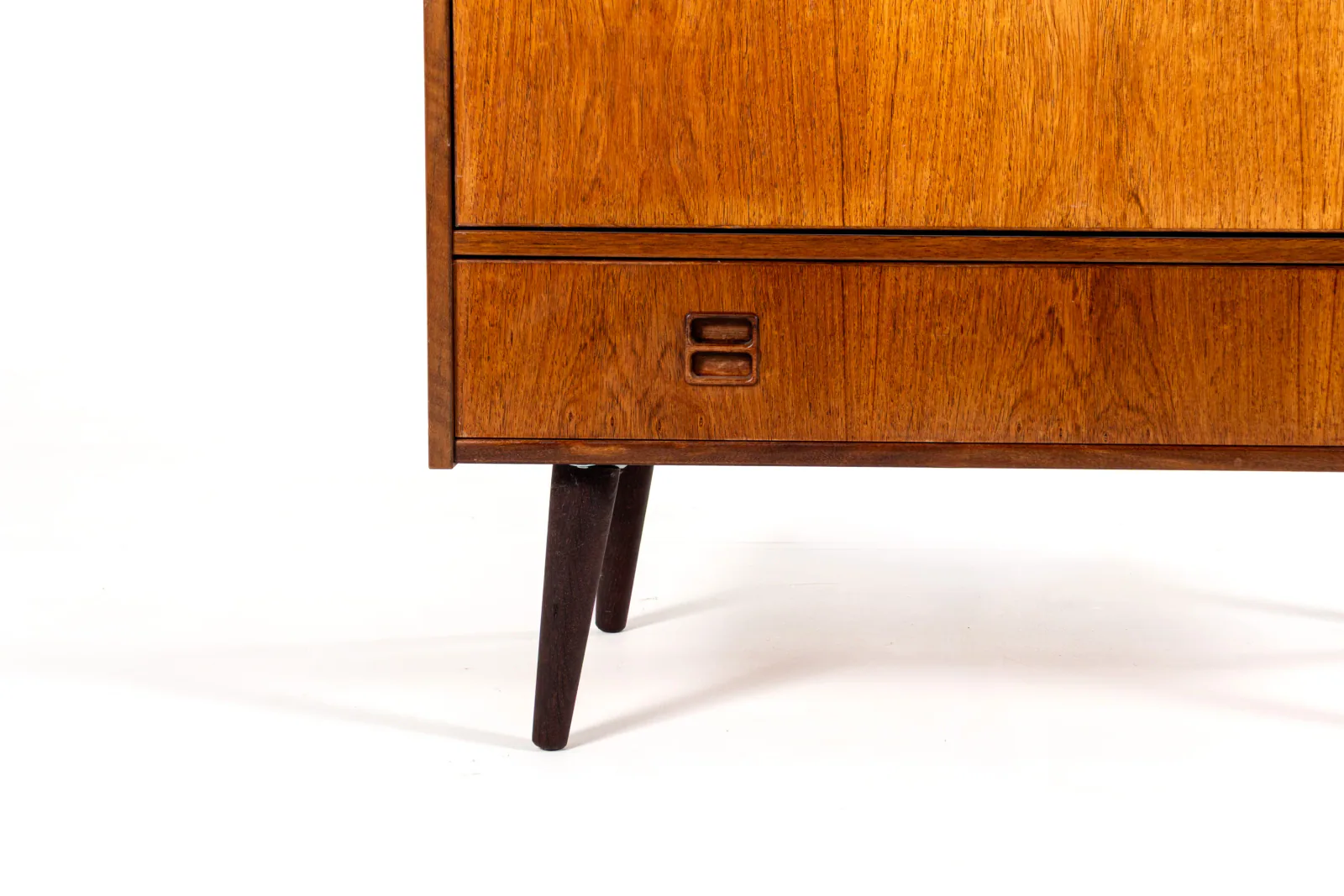 1960s Danish Rosewood LP Record Cabinet with Drawer