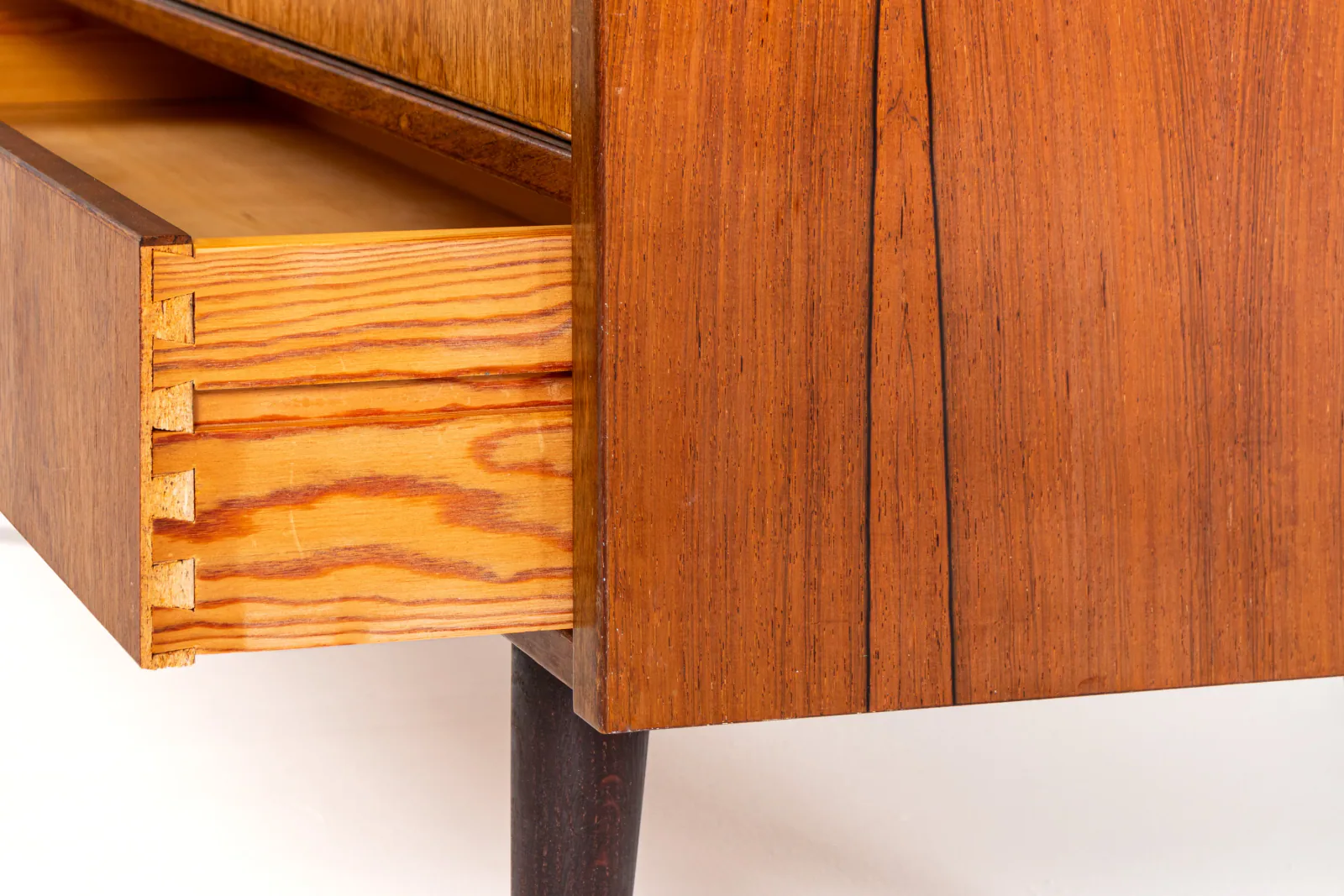 1960s Danish Rosewood LP Record Cabinet with Drawer