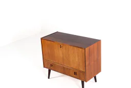 1960s Danish Rosewood LP Record Cabinet with Drawer