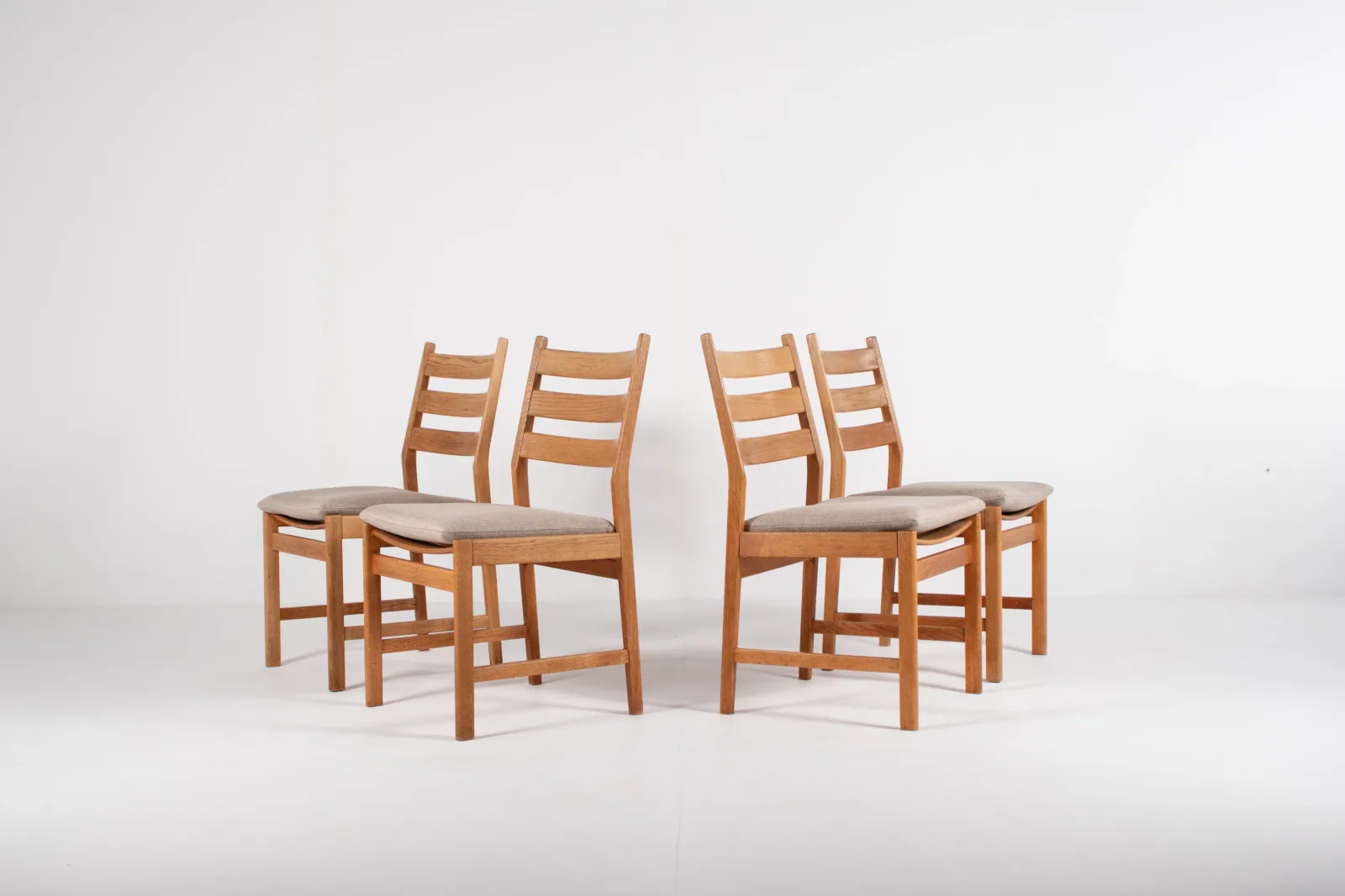 Set of 4 Kurt Østervig Oak Dining Chairs