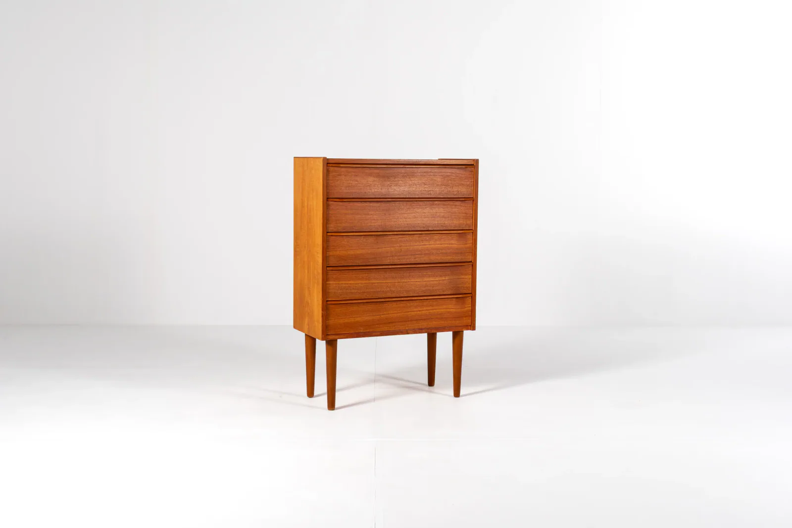 Five-Drawer Danish Teak Chest of Drawers