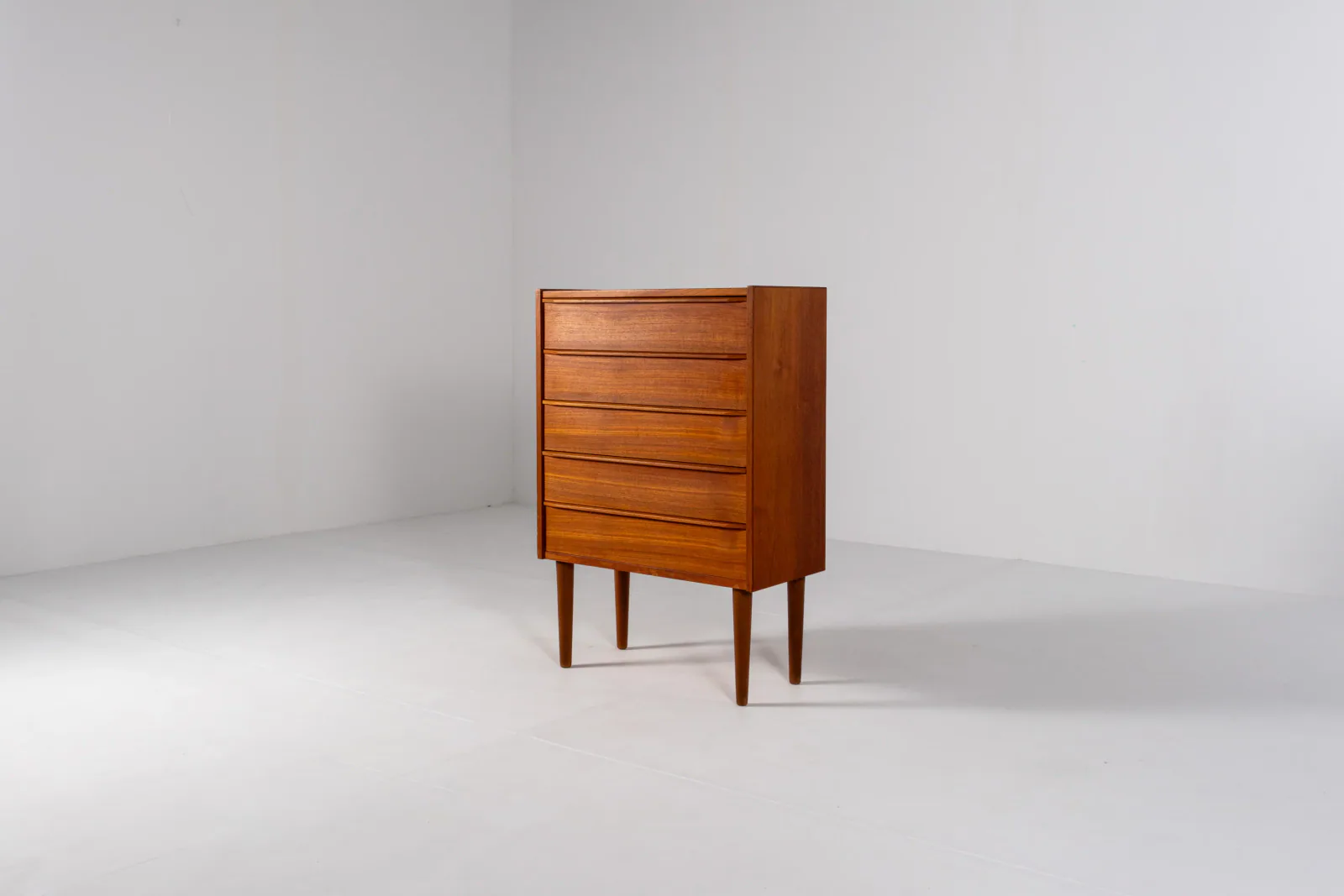 Five-Drawer Danish Teak Chest of Drawers