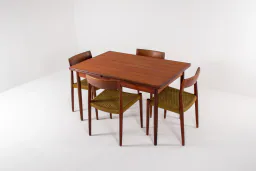 Mid-Century Teak Extendable Dining Table, Scandinavian 1960s